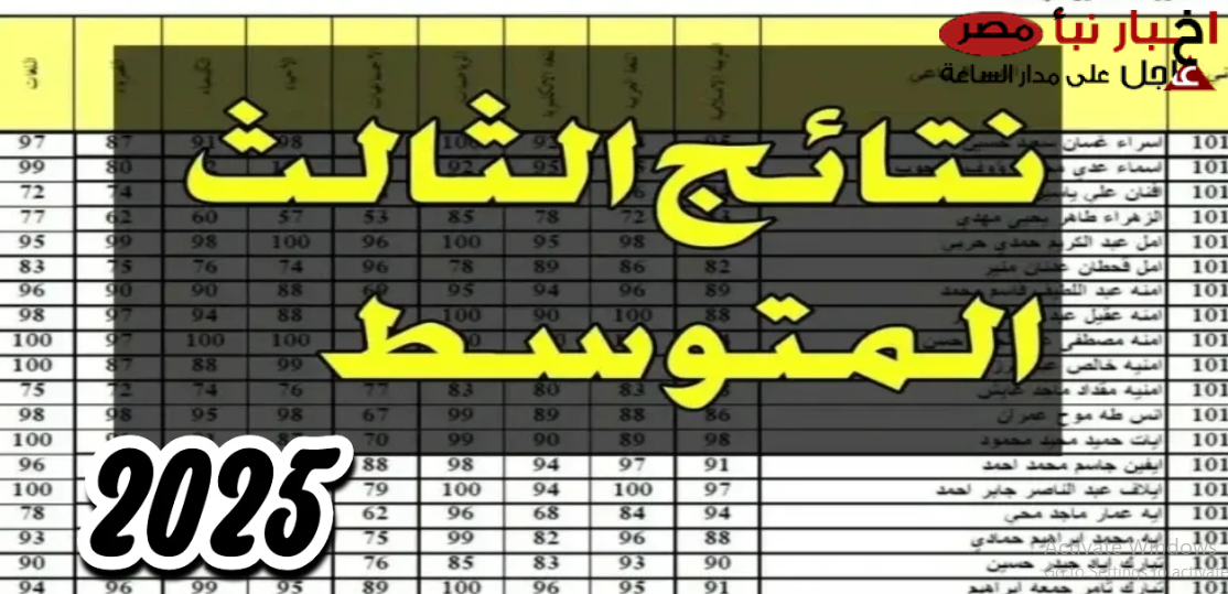 ظهرت✔ نتائج الثالث متوسط تمهيدي 2025 جميع المحافظات عبر موقع نتائجنا الالكتروني