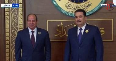 وصول السيسي ورؤساء العرب إلى مقر انعقاد القمة العربية الـ 34 بالعاصمة العراقية بغداد