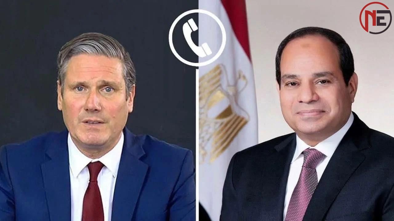 السيسي يتلقى اتصالًا من رئيس وزراء بريطانيا لبحث الشراكة الثنائية وتطورات الأوضاع في غزة.