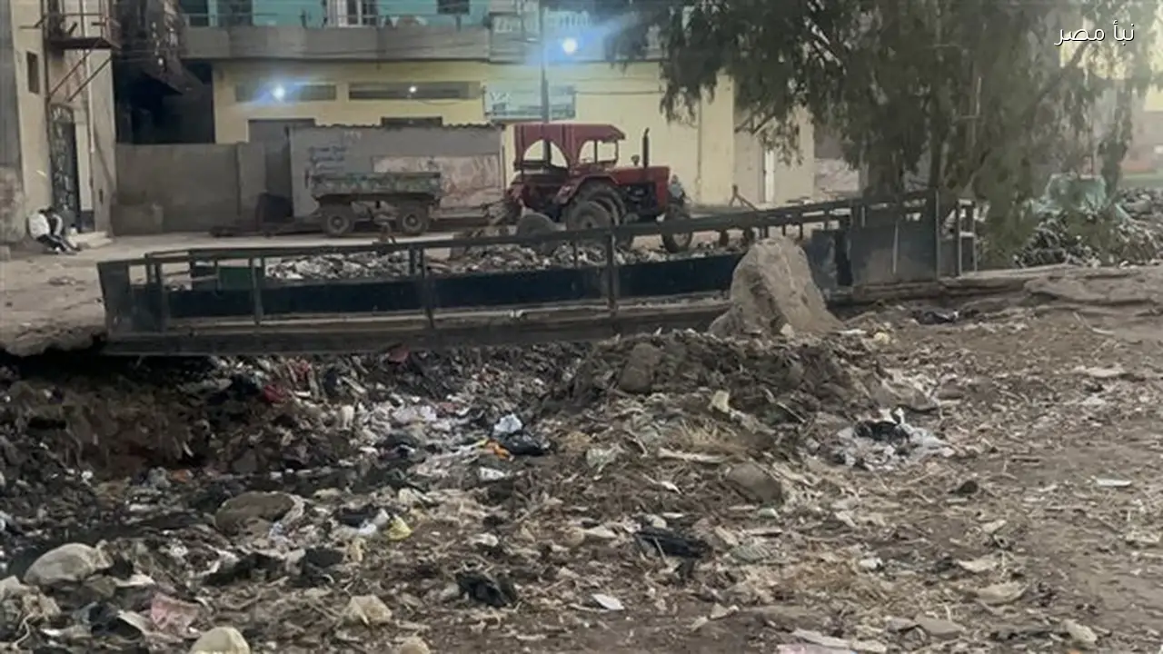 أهالي قرية كتامة بالدقهلية يطالبون بحل أزمة تراكم القمامة وظهور الثعابين في المصرف المهمل