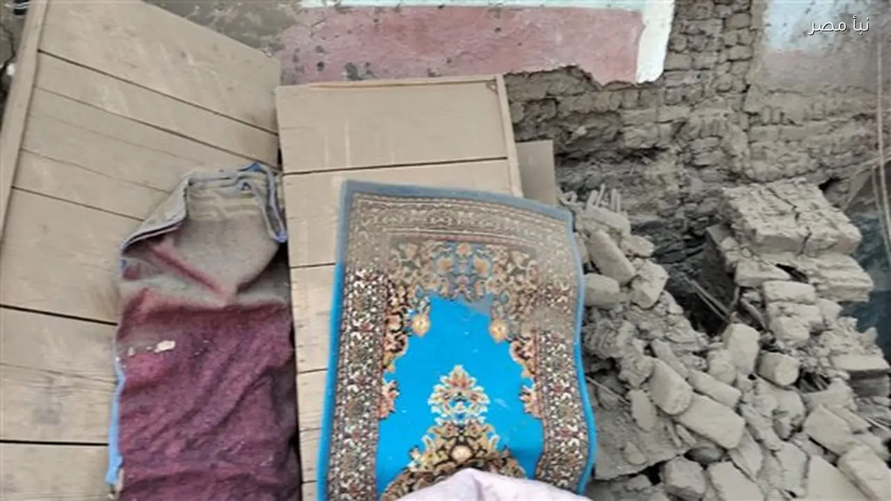 انهيار سور عقار في مركز أخميم بسوهاج دون تسجيل أي خسائر بشرية