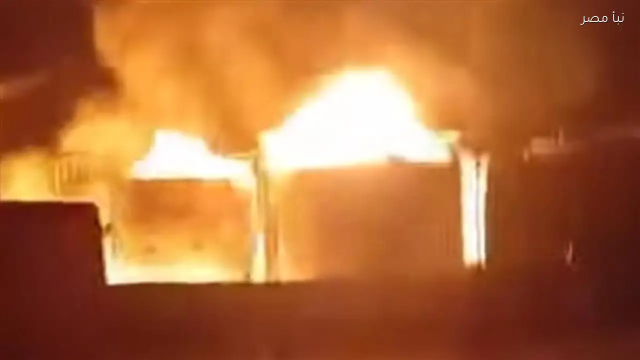 حريق كبير في مصنع جبس نجمة سيناء بأبو زنيمة نتيجة انفجار خزانات المازوت
