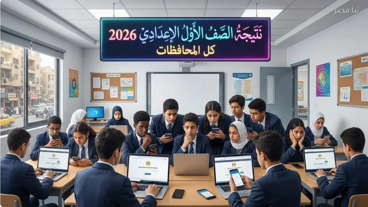 نتيجة الصف الأول الإعدادي 2026 جميع المحافظات.. استعلم بالاسم ورقم الجلوس