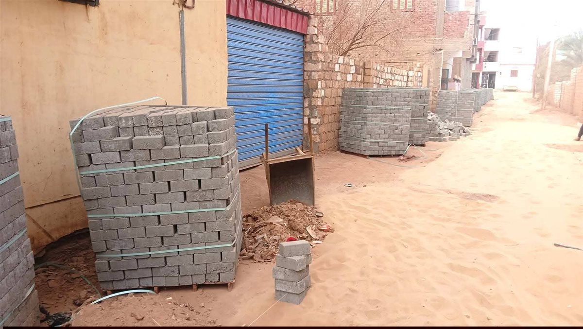 رصف طرق الوادى الجديد بالانترلوك