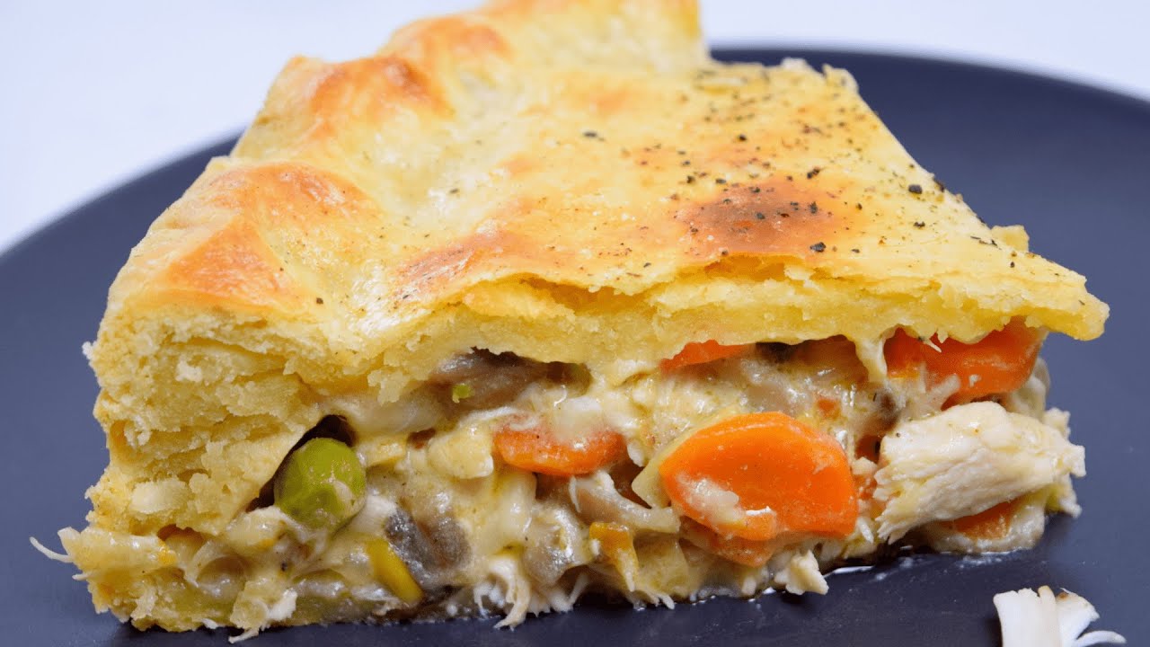 مقادير عمل فطيرة الدجاج بالخضار