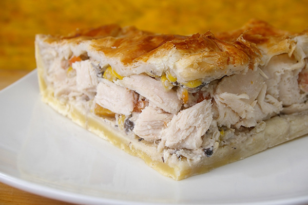 طريقة تحضير فطيرة الدجاج بالخضار