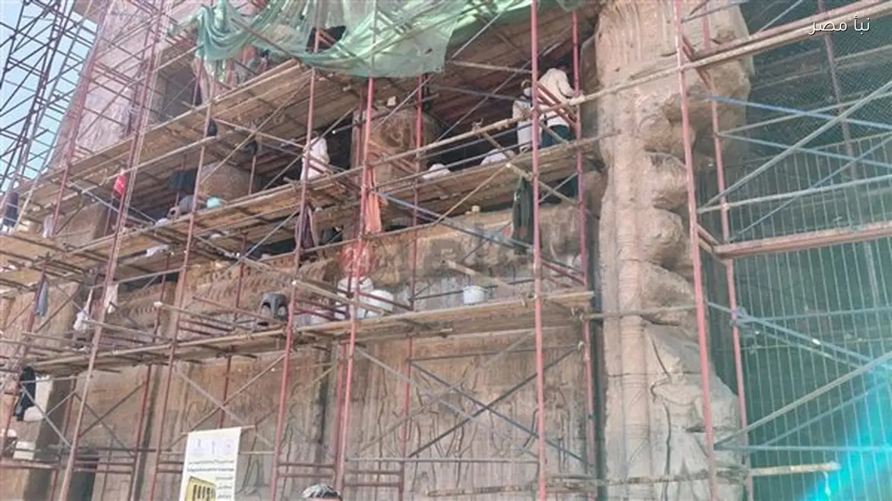 آثار الأقصر تكشف عن الألوان الأصلية لمعبد خنوم بإسنا لإعادة رونق التاريخ