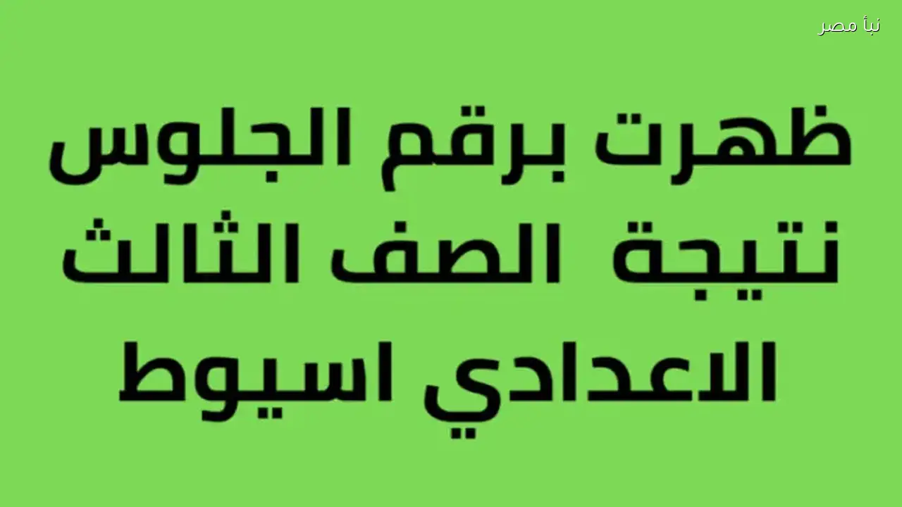 نتيجة الصف الثالث الإعدادي في أسيوط تظهر رسميًا برقم الجلوس بعد انتظار الطلاب