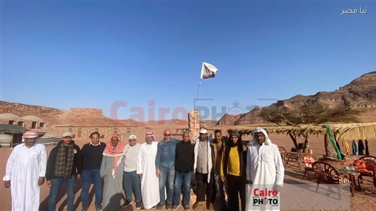 الصور الأولى لفريق البعثة المصرية التي اكتشفت هضبة أم عراك في جنوب سيناء