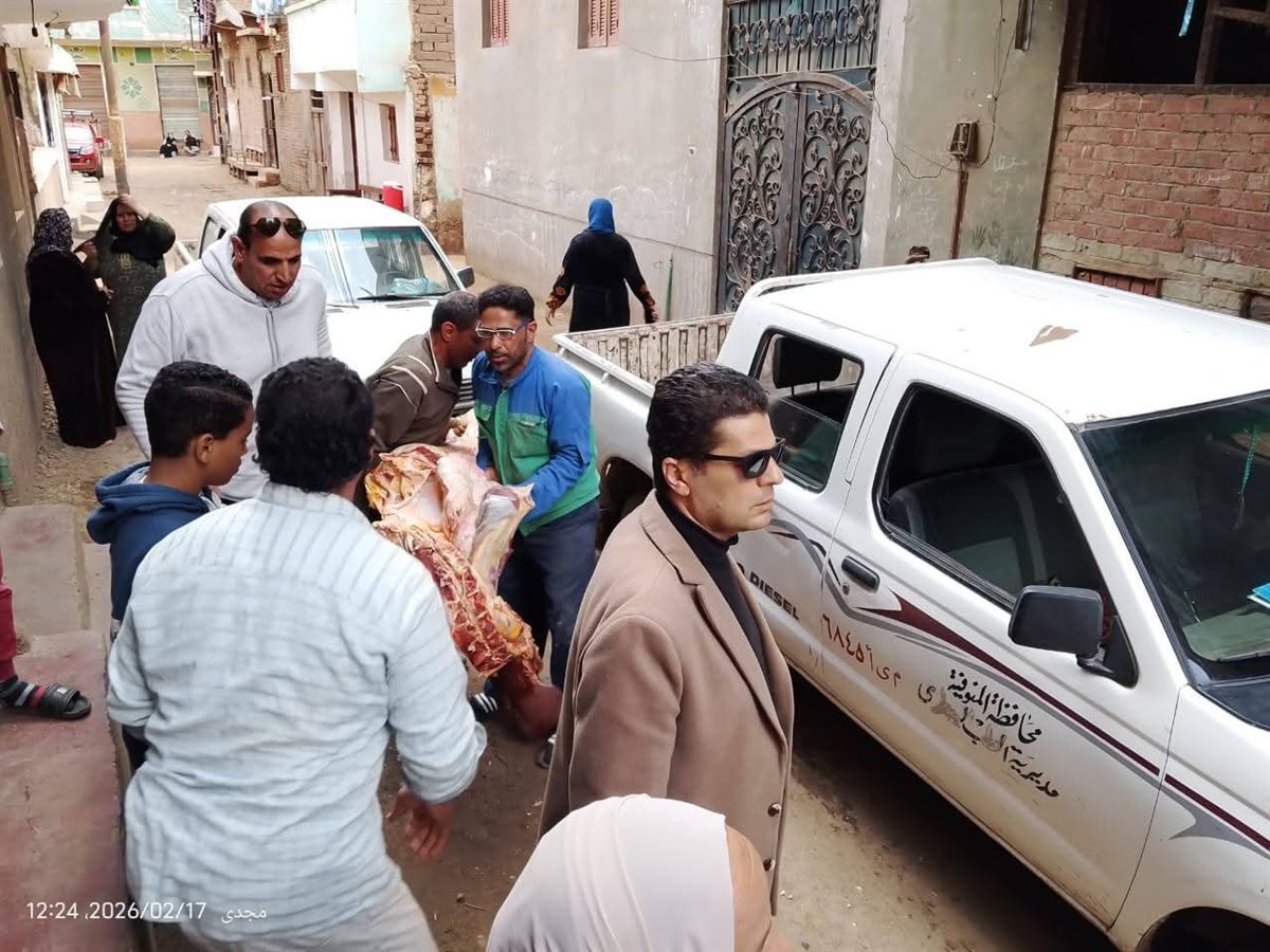 ضبط نصف طن لحوم غير صالحة للاستهلاك الآدمي بالمنوفية