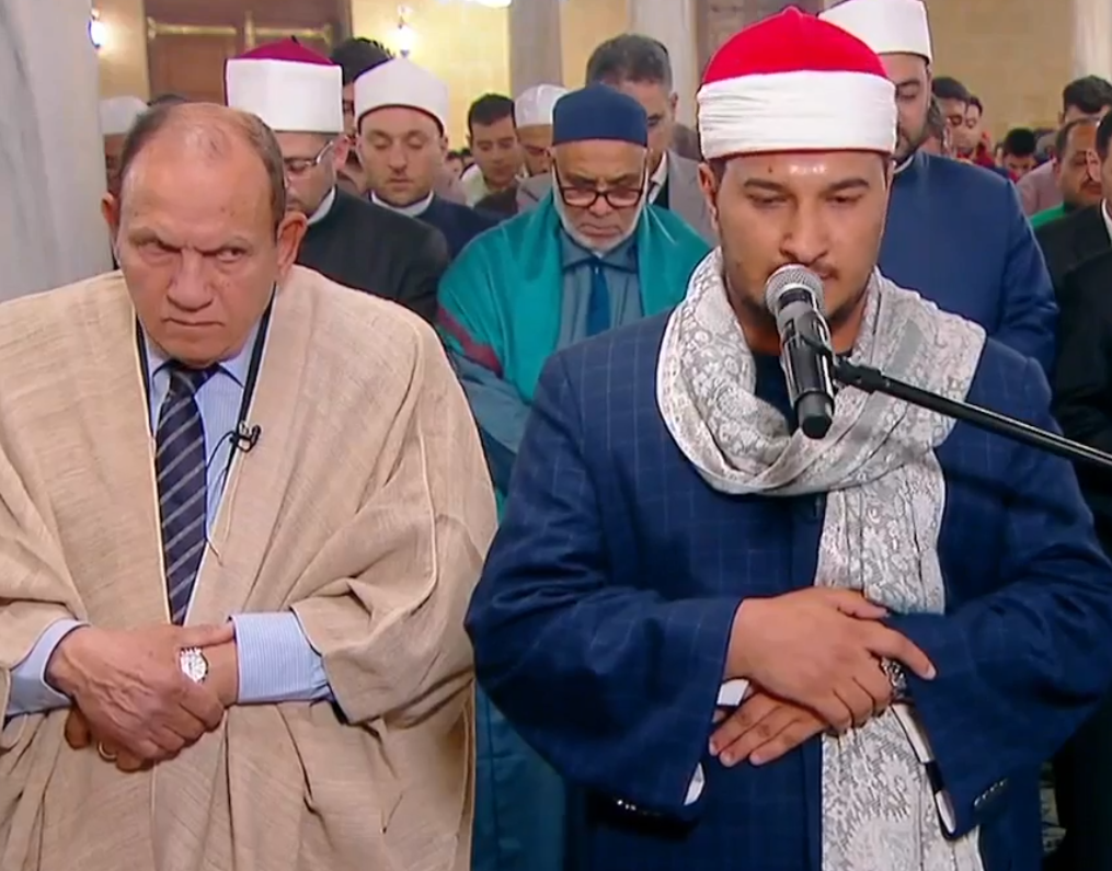 أحمد نعينع مع متسابق دولة التلاوة