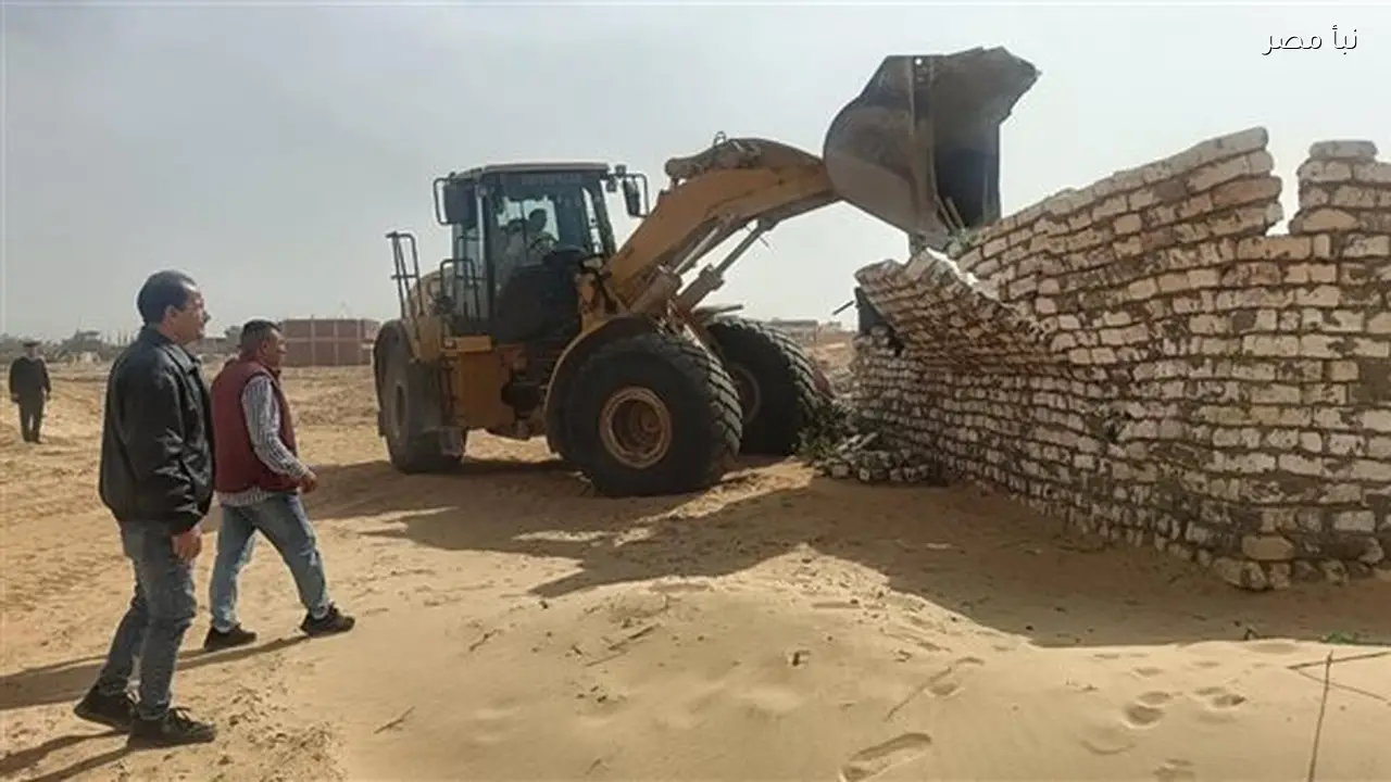 جهاز العبور الجديدة ينفذ حملة لإزالة تعديات على تسع قطع أراضٍ في منطقة الأمل سابقًا