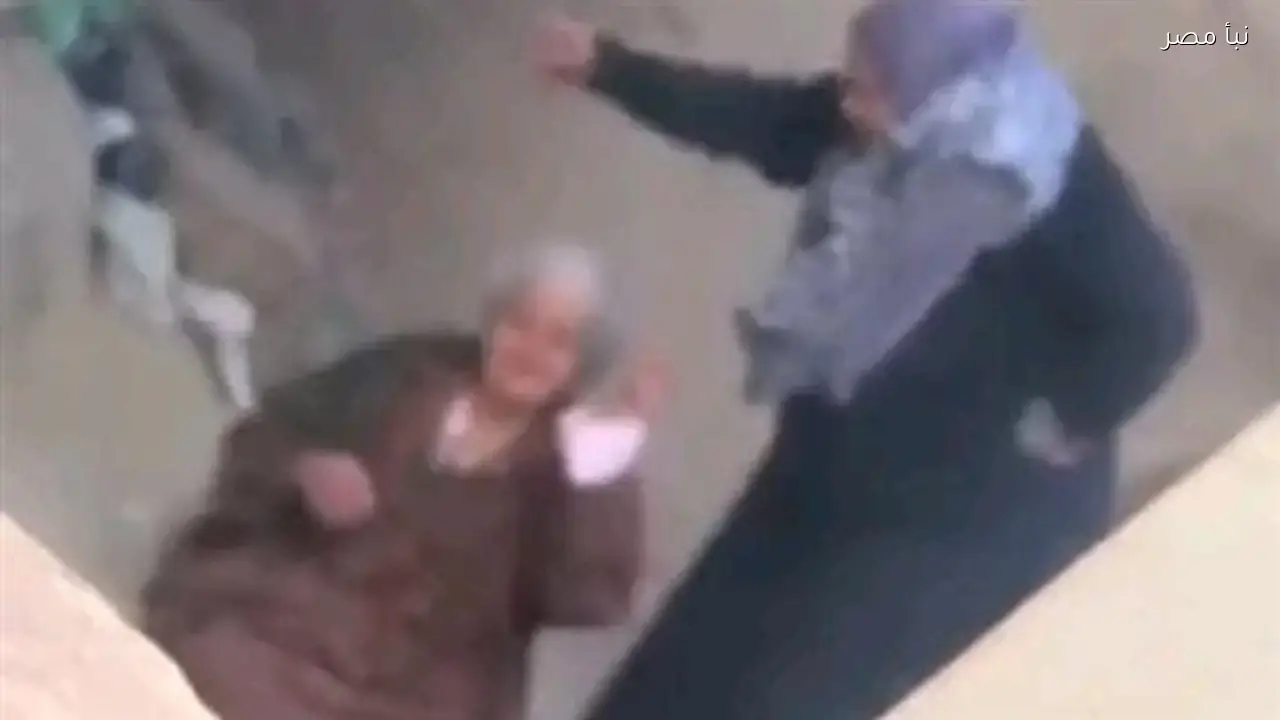 سيدة تعتدي على والدتها المسنّة بالضرب والسحل في قرية بهنباي بالزقازيق