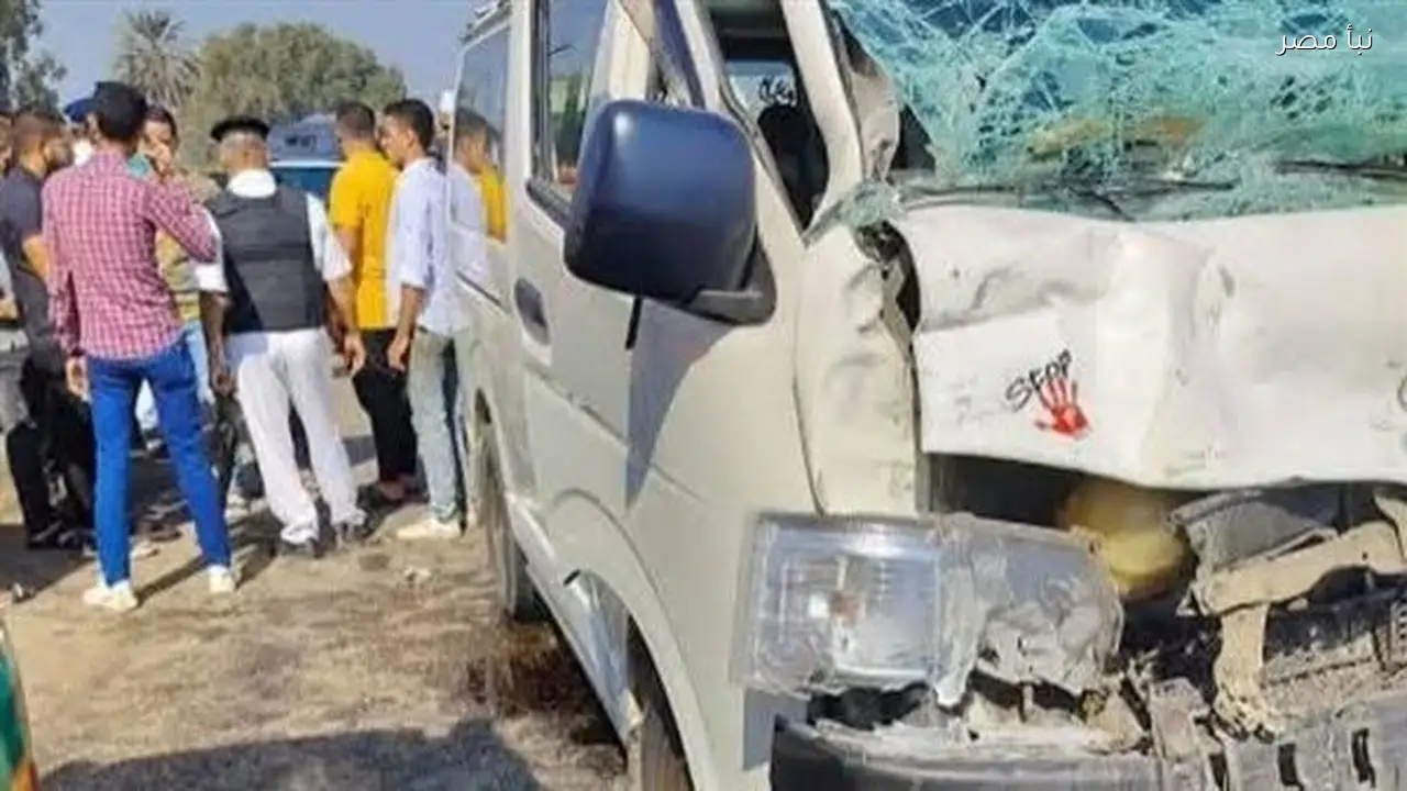 مصرع سائق وإصابة 14 شخصًا في حادث اصطدام ميكروباص بعمود إنارة في الدقهلية