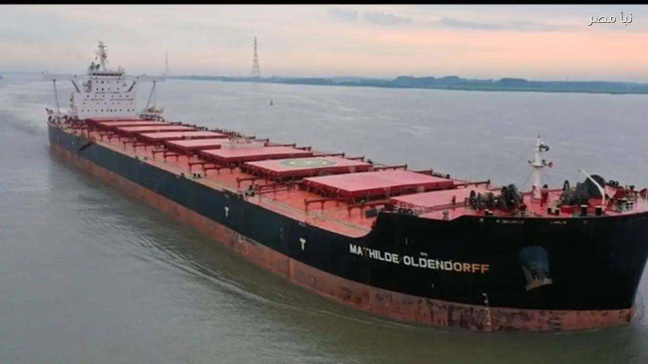 ميناء شرق بورسعيد يستقبل ثالث أكبر سفينة صب جاف في تاريخه